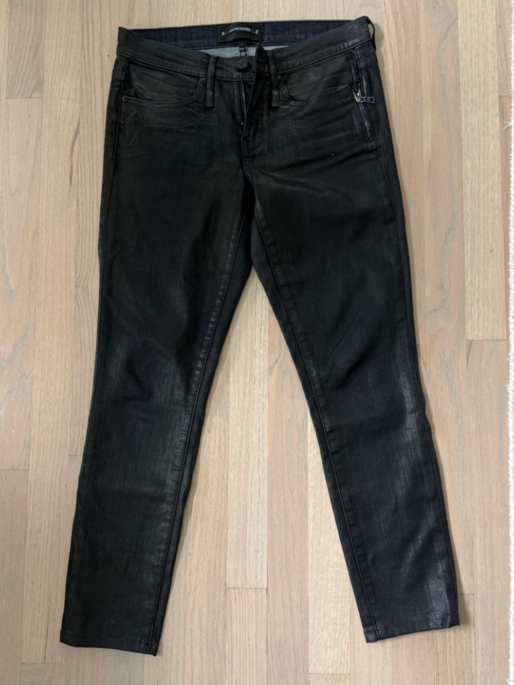 Black Shimmer Calvin Rucker Skinny Jeans - Style #10-1003, Cut #128